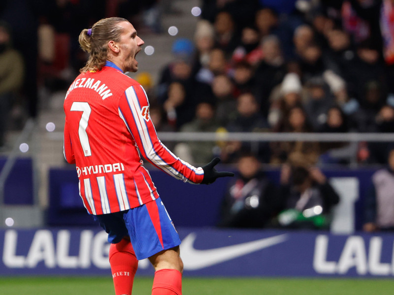 Griezmann, tras marcar el 2-3 a favor del Atlético de Madrid frente al Sevilla