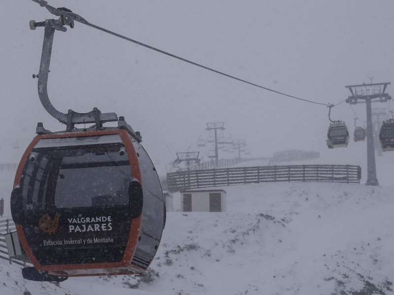 Telesilla en la estación invernal Valgrande-Pajares, en Asturias