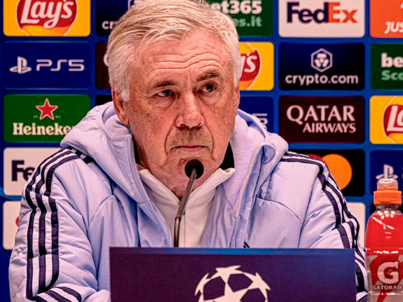 Carlo Ancelotti, en rueda de prensa previa al partido de Liga de Campeones