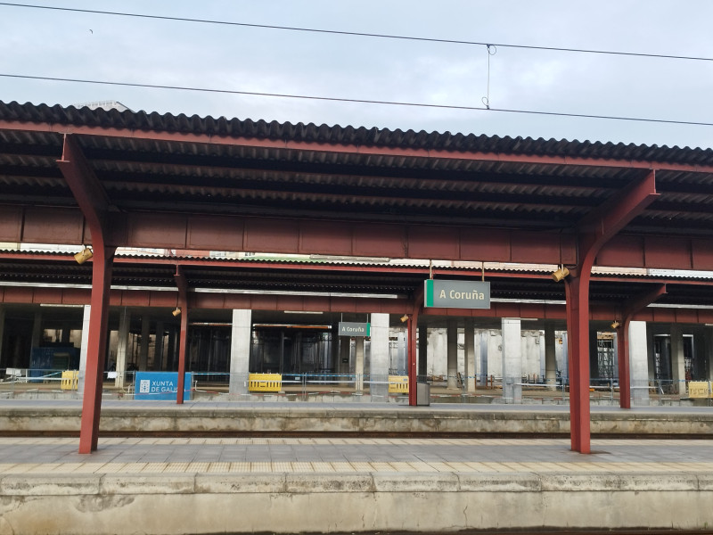 Obras de la estación de buses en la intermodal de A Coruña