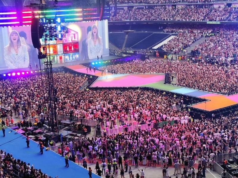 Imagen de uno de los conciertos de Taylor Swift en el Santiago Bernabéu