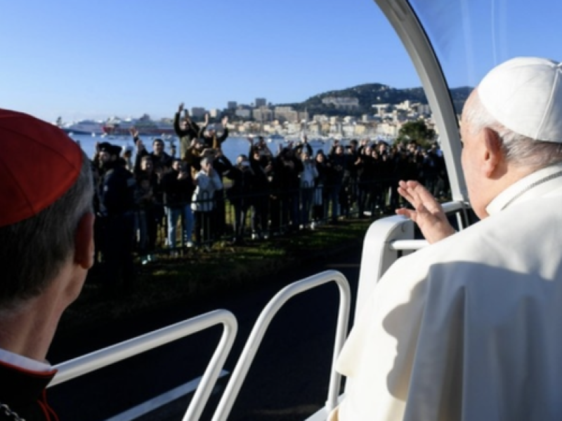 El Papa con el pueblo corso