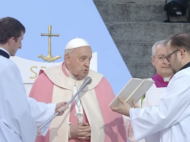 El Papa durante la misa