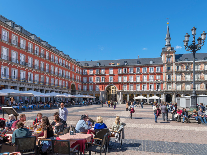 Cafeterías y restaurantes en la Plaza Mayor de Madrid