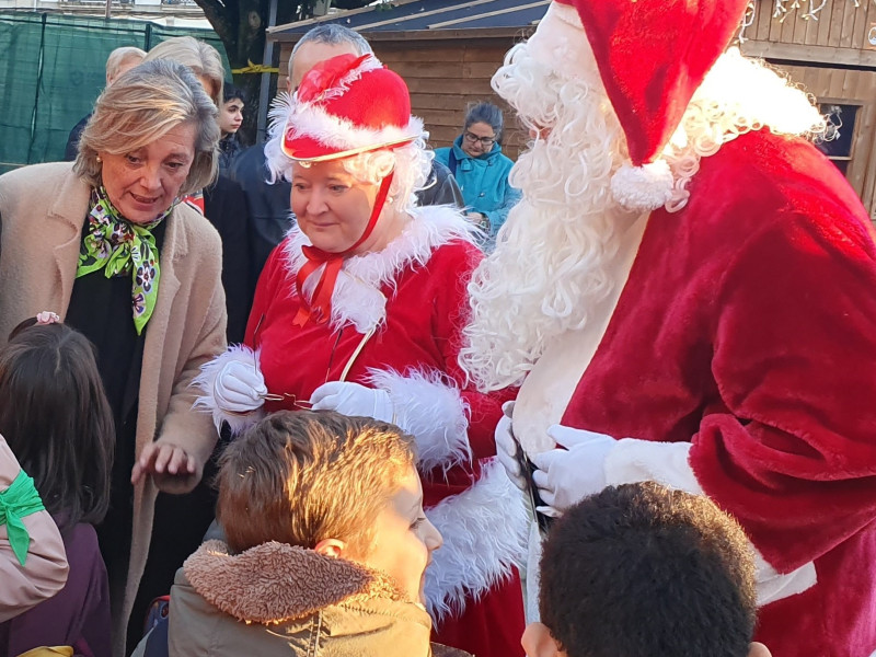 Papa y Mamá Noel durante la visita a Lugo la pasada Navidad