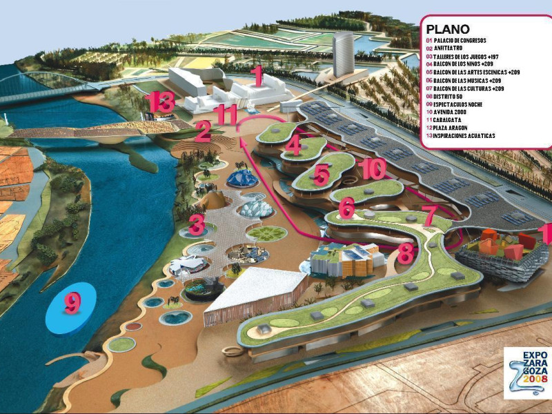 Plano de la Expo 2008.