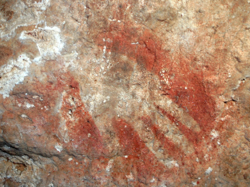 Pinturas de la cueva de Maltravieso en Cáceres