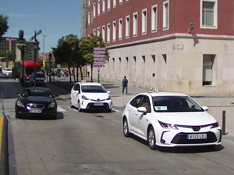 Taxistas en Zaragoza