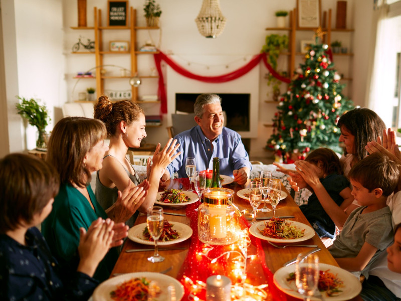 Familia en Navidad