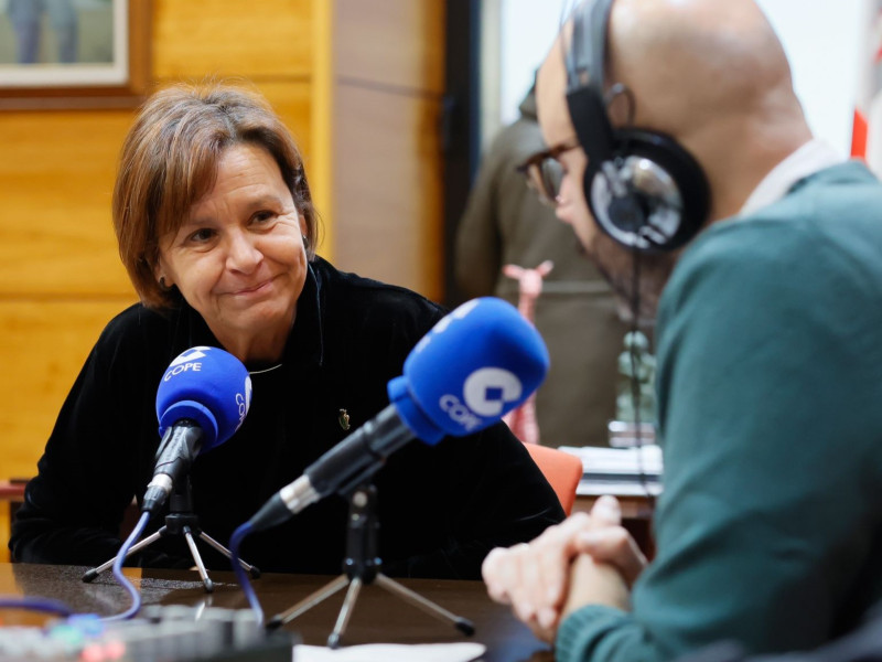 La alcaldesa de Gijón, Carmen Moriyón, en una entrevista en COPE