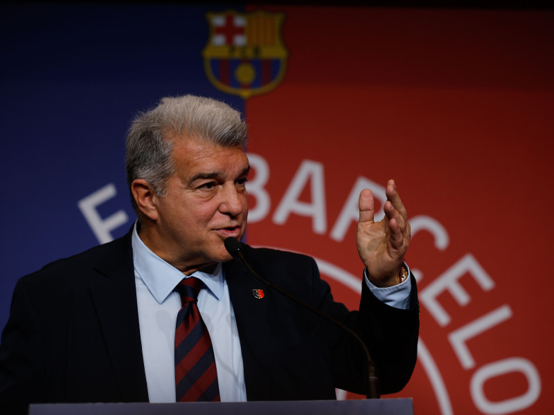 Joan Laporta sacó pecho por el acuerdo con Nike.