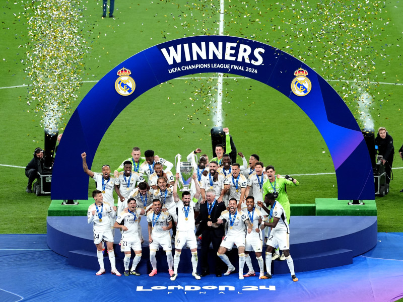 El Real Madrid, celebrando la última Champions League conseguida en Londres