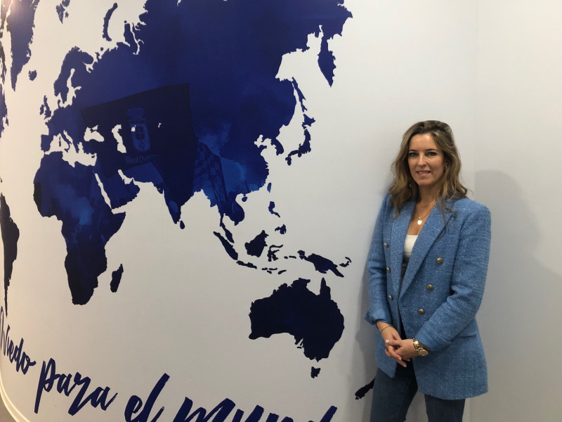 Estela Díaz Caicoya en el interior del Carlos Tartiere