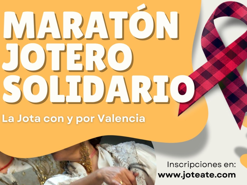 Cartel anunciador del maratón jotero solidario.