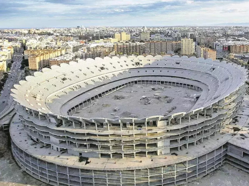 Las obras del Nuevo Mestalla se reanudarán el 10 de enero