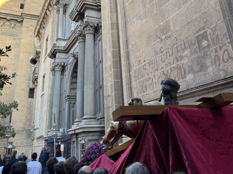 El Cristo de la Misericordia (Silencio) llega a la Parroquia del Sagrario