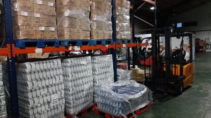(Foto de ARCHIVO)Productos almacenados en el Banco de Alimentos de Huelva.BANCO DE ALIMENTOS DE HUELVA.23/12/2021