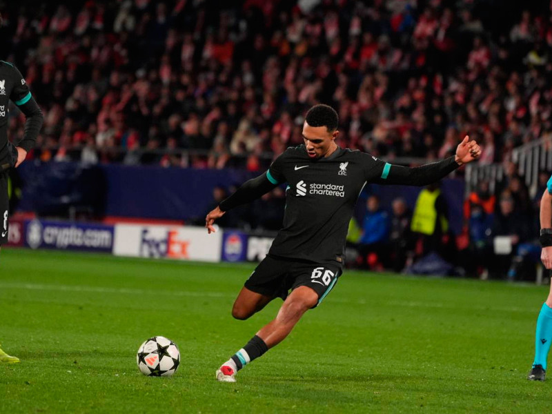 Trent Alexander-Arnold, en el partido de Liga de Campeones entre el Girona y el Liverpool