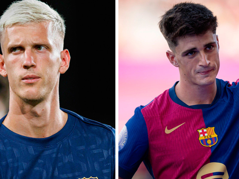 Dani Olmo y Pau Víctor, jugadores del Barcelona