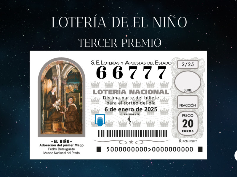 TERCER PREMIO LOTERÍA DEL NIÑO 2025