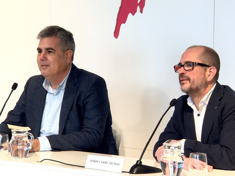 Marc Cornet y Jordi Farré, en rueda de prensa en el Col·legi de Periodistes de CatalunyaEUROPA PRESS08/1/2025