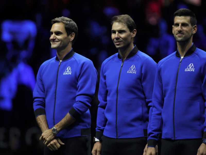 Los tres más grandes de la historia del tenis en la Laver Cup 2022.