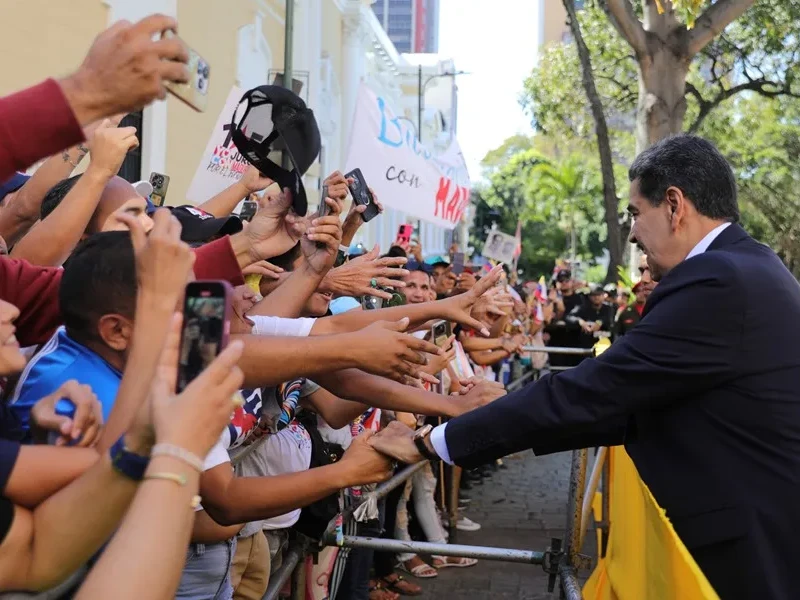 Nicolás Maduro a su llegada al Parlamento de Venezuela