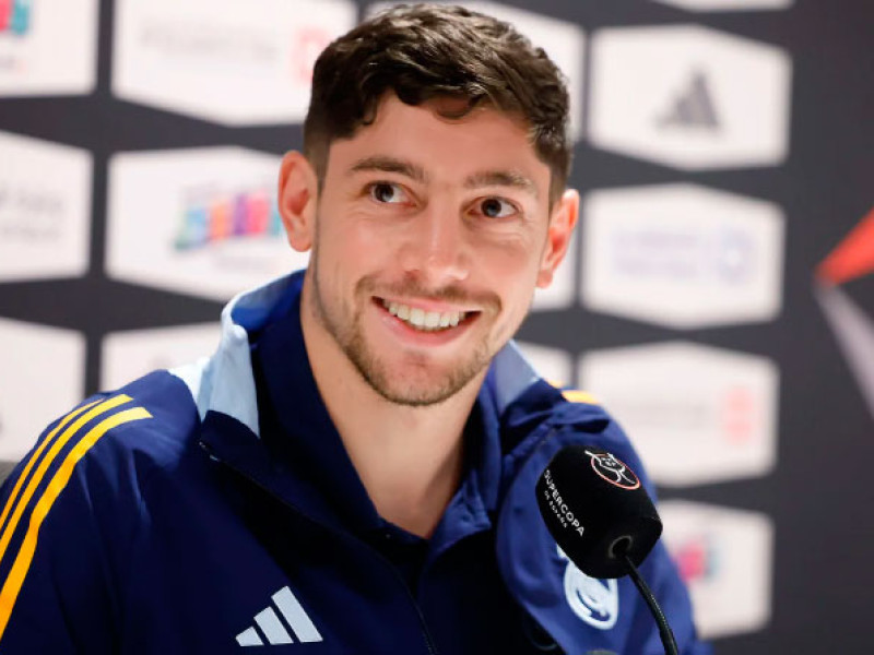 Fede Valverde, en rueda de prensa