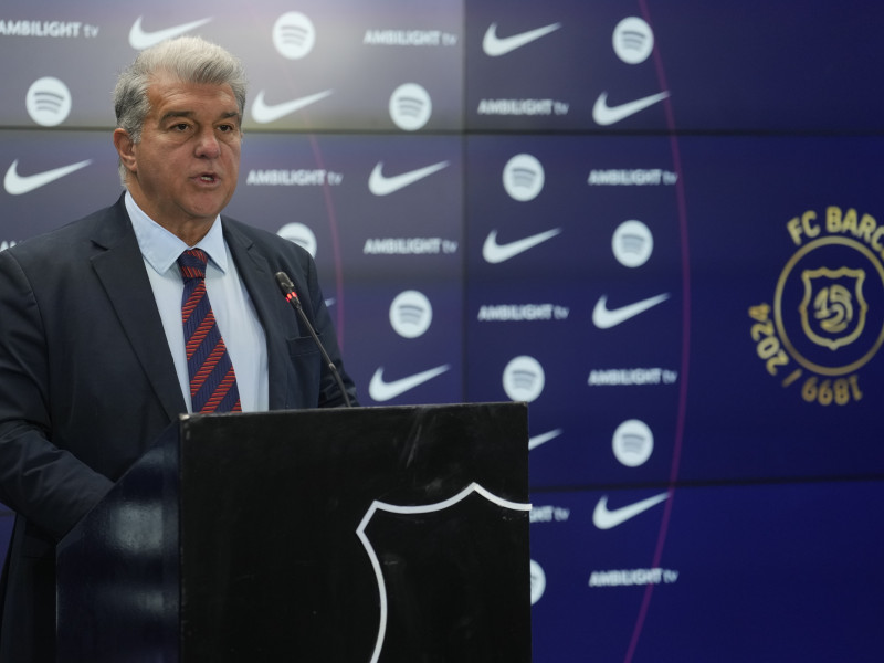 Joan Laporta, en rueda de prensa