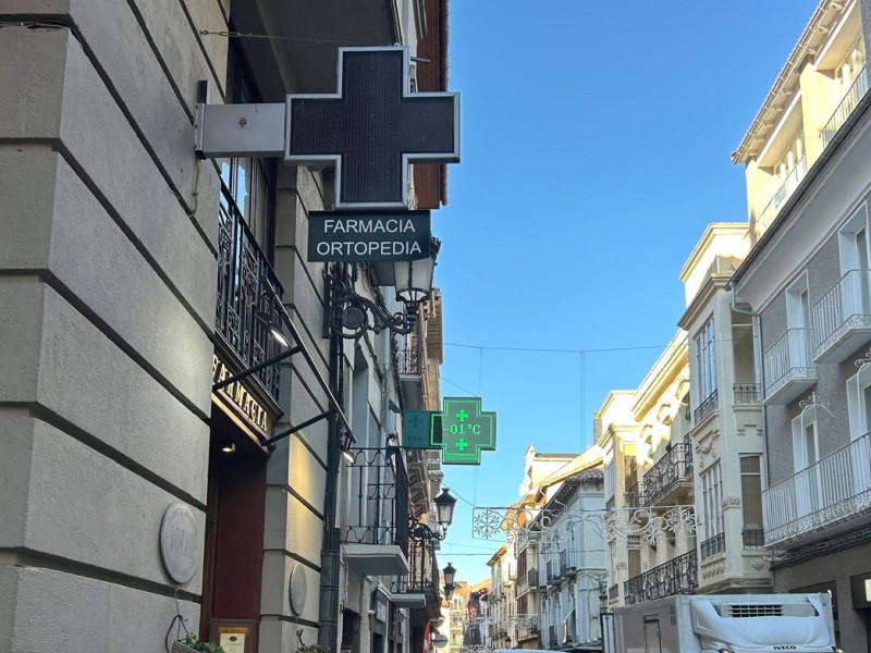 Imagen de la calle Mayor de Jaca, con temperaturas negativas.