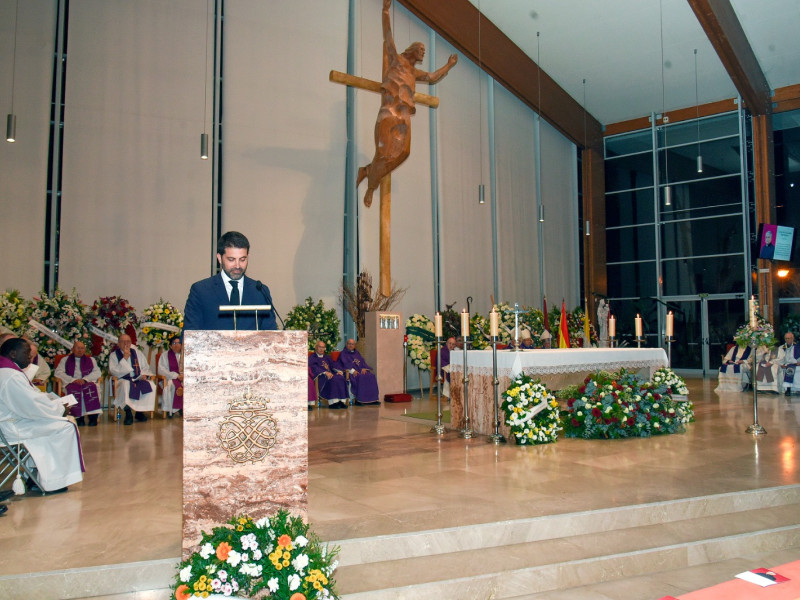 Imagen del funeral el pasado lunes en Madrid