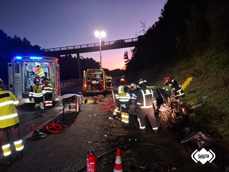 Accidente en la autovía del Cantábrico