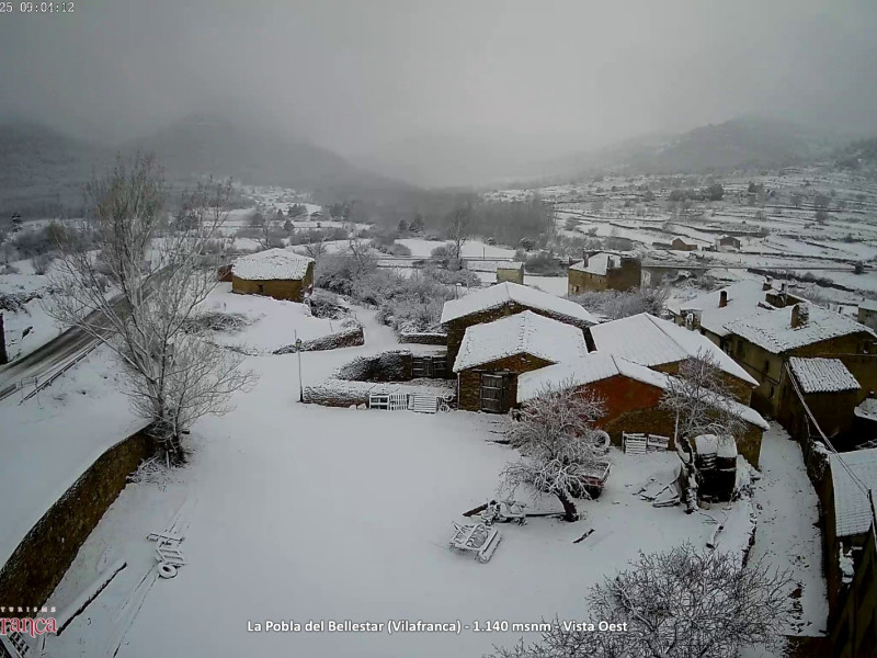 Nieve en Vilafranca (Pobla del Bellestar)