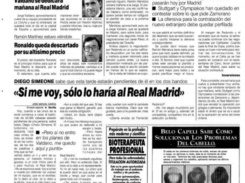 Las declaraciones de Simeone sobre el Real Madrid en MARCA