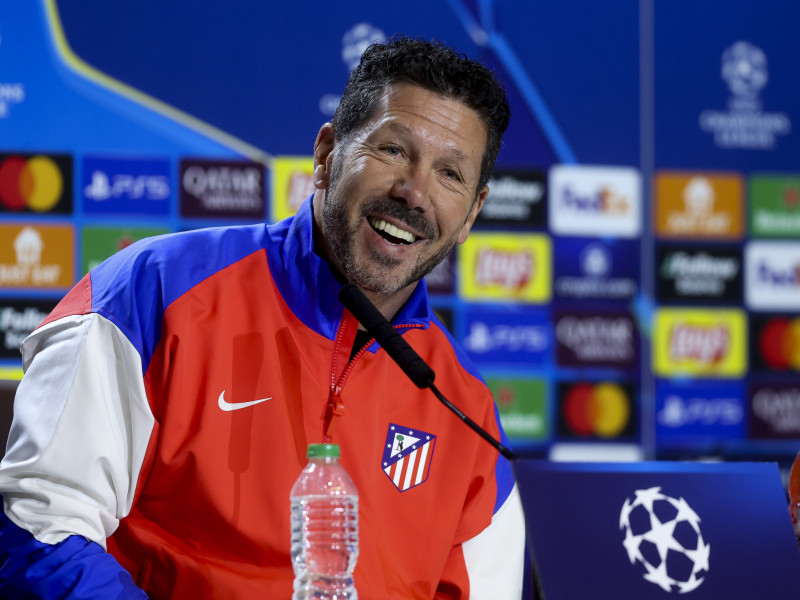 El entrenador del Atlético de Madrid, Diego Simeone