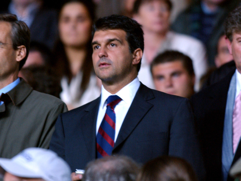 Fútbol - Liga de Campeones de la UEFA - Grupo F - Celtic contra Barcelona. Joan Laporta, presidente del Barcelona