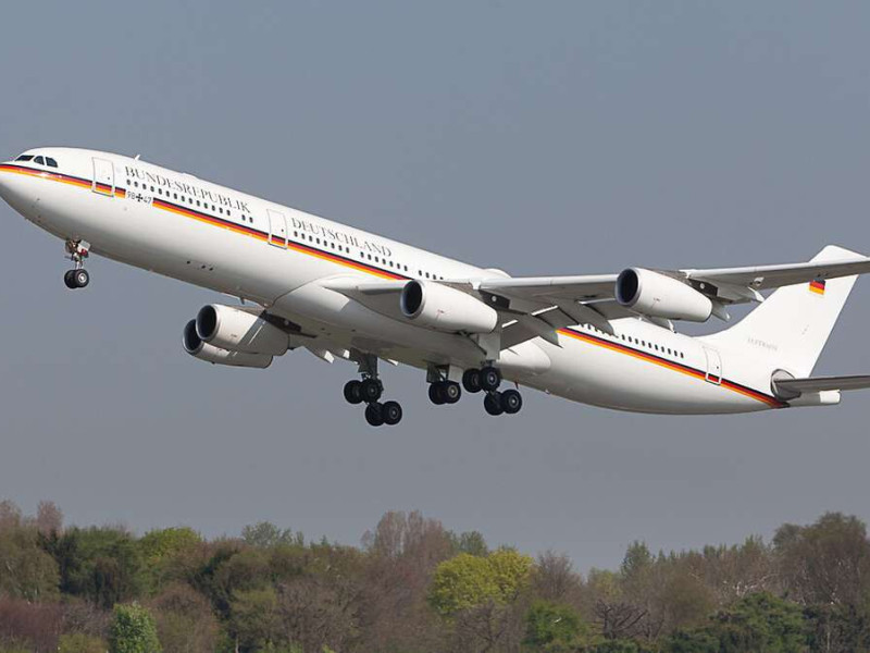 El avión oficial de Angela Merkel.