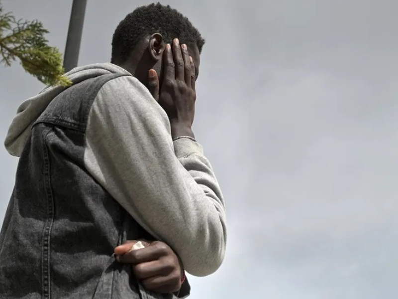Imagen de un migrante subsahariano procedente de Canarias.