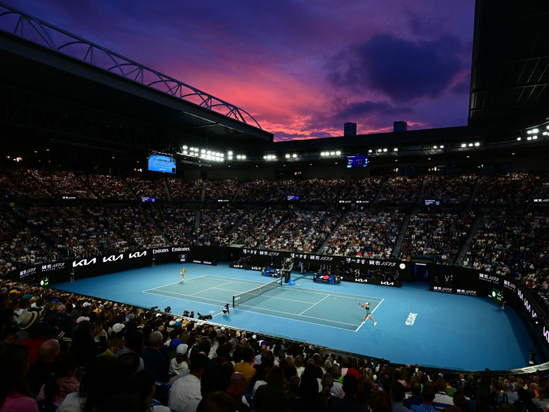 Imagen de la pista central de Melbourne durante la final.