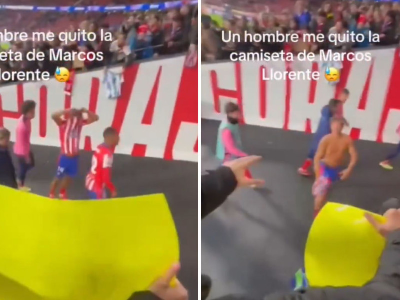 El momento en el que Marcos Llorente tira la camiseta