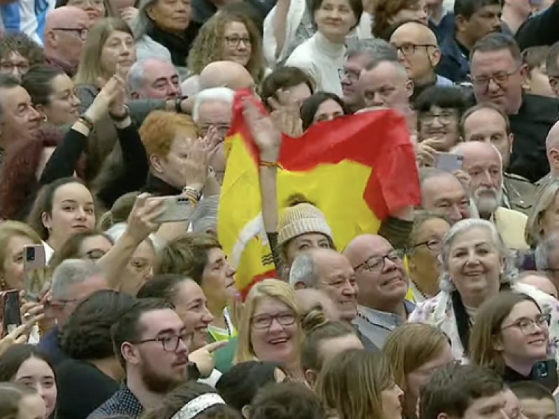 Peregrinos españoles en la audiencia general