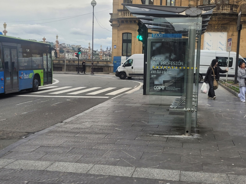 Parada de Taxi en el Boulevard donostiarra