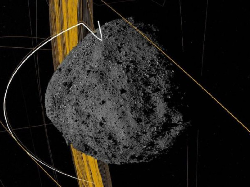 Simulación de trayectoria del asteroide Bennu - NASA