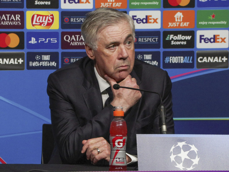 Carlo Ancelotti, en la rueda de prensa del Brest - Real Madrid