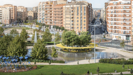 El Parque Felipe VI, ubicado junto a la estación de Logroño, tendrá la primera isla climática de la ciudad