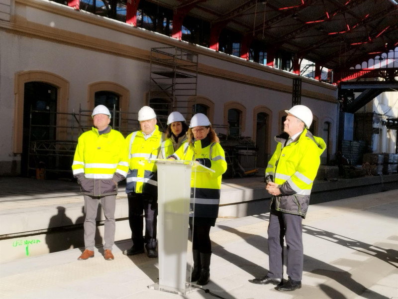 Visita a las obras de la estación de tren de Atotxa en San Sebastián