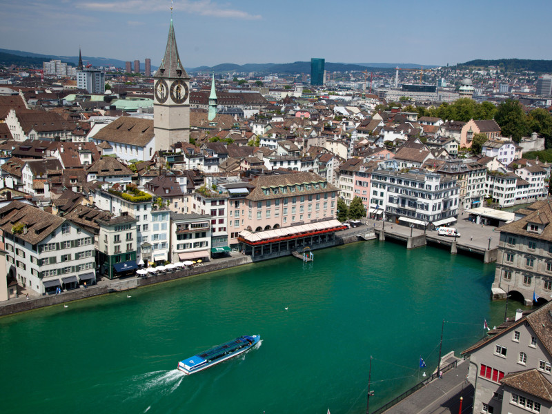 Vista superior de Zurich, Suiza