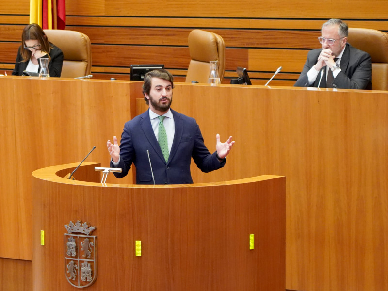 Juan García-Gallardo en una sesión de pleno en las Cortes