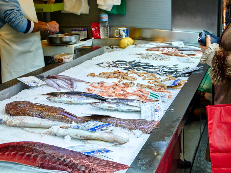 Málaga, mercado de Atarazanas, pescado fresco