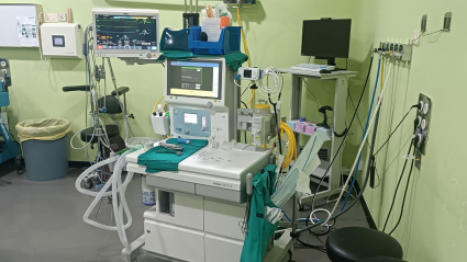 Equipo de anestesia del Hospital de Coria